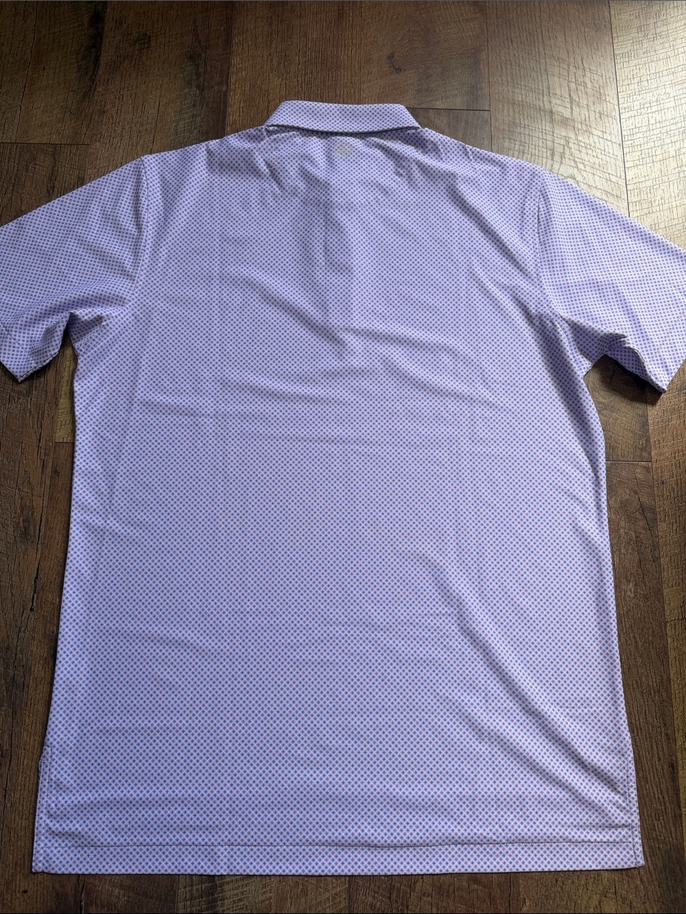 Peter Millar Lavender Micro-Print Polo Shirt - Picture 8 of 9